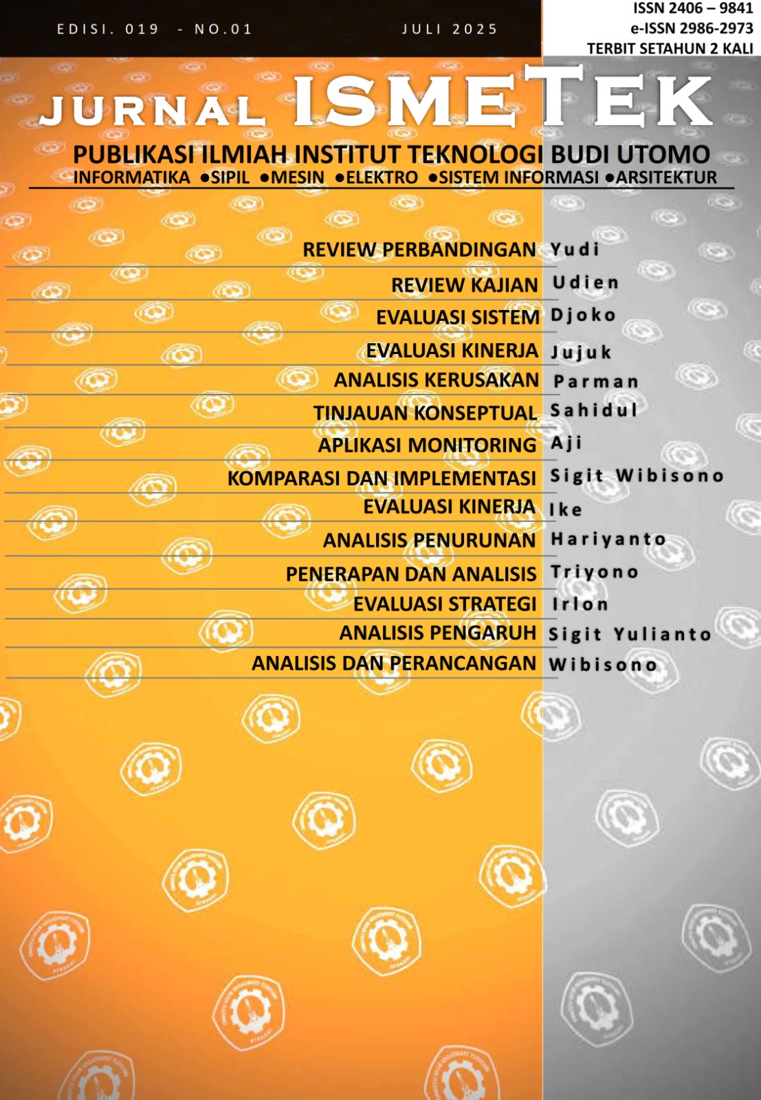 					Lihat Vol 19 No 1 (2025): Jurnal ISMETEK Vol.19 No.1, JULI 2025
				